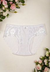 Białe Majtki Ozdobione Koronką Figi Abrietta. Białe figi Born2be, z aplikacjami, z jeansu. Za 29.99 zł.