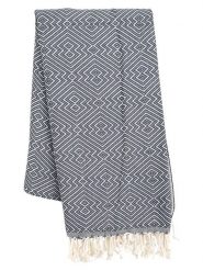 Towel to Go Chusta hammam "Atom" w kolorze granatowym - 180 x 100 cm rozmiar: onesize. Niebieskie chusty Towel to Go, bez wzorów, z bawełny. Za 69.99 zł.