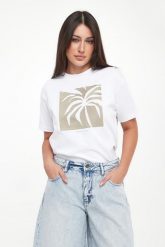 T-shirt damski z nadrukiem ARMANI EXCHANGE. T-shirty Armani Exchange, s, bez wzorów, bez kołnierzyka, bez ramiączek. Za 429.00 zł.