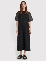 InWear Sukienka letnia Jasmin 30107302 Czarny Loose Fit. Czarne sukienki InWear, s, bez wzorów, z bawełny, bez kołnierzyka, bez ramiączek. Za 429.99 zł.