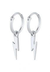 Elli PREMIUM Damskie kreole symbol błyskawicy Basic w pozłacanym srebrze 925 Sterling Silver Kolczyki 1 ct. Szare kolczyki Elli PREMIUM, pozłacane. Za 211.64 zł.