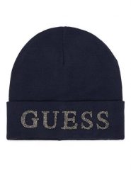 Guess Czapka AW5398 POL01 Granatowy. Niebieskie czapki zimowe Guess, z aplikacjami, z wiskozy. Za 154.99 zł.