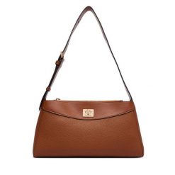 Torebka Calvin Klein. Brązowe torebki klasyczne Calvin Klein, bez wzorów, klasyczne, bez dodatków. Za 529.99 zł.