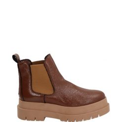 SZTYBLETY DAMSKIE H29 NAPLAK CUOIO. Botki Venezia, bez wzorów, ze skóry, bez obcasa, bez zapięcia. Za 229.00 zł.