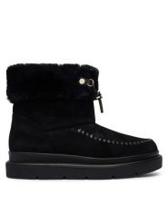 Guess Śniegowce FLFKEN LEA10 Czarny. Czarne śniegowce Guess, z aplikacjami, ze skóry, bez zapięcia. Za 714.99 zł.