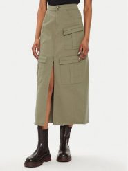 Gestuz Spódnica midi 10908161 Zielony Regular Fit. Zielone spódnice Gestuz, bez wzorów, z bawełny, midi. Za 409.99 zł.