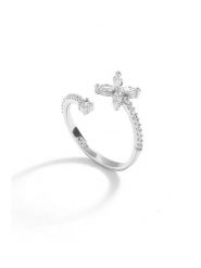 Miu Silver Srebrny pierścionek z cyrkoniami rozmiar: onesize. Szare pierścionki Miu Silver, z cyrkonią, srebrne. Za 104.89 zł.