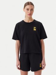 Fila T-Shirt Lisakovsk FAW1044 Czarny Loose Fit. Czarne t-shirty Fila, s, bez wzorów, z syntetyku, bez kołnierzyka, bez ramiączek. Za 89.99 zł.