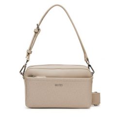 Torebka Calvin Klein. Brązowe torebki klasyczne Calvin Klein, bez wzorów, klasyczne, bez dodatków. Za 529.99 zł.