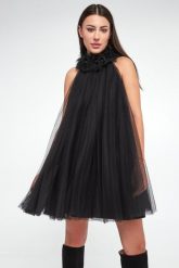 Sukienka tiulowa mini TWINSET ACTITUDE. Sukienki Twinset Milano, m, bez wzorów, z tiulu, bez kołnierzyka, bez ramiączek, mini. W wyprzedaży za 675.35 zł.