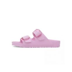 Klapki damskie Birkenstock Arizona. Czerwone klapki Birkenstock, bez wzorów, z gumy, klasyczne, bez obcasa, bez zapięcia. Za 426.00 zł.