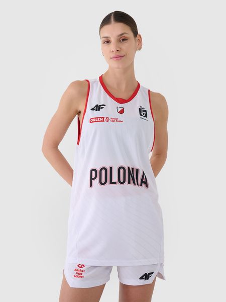 4F Koszulka meczowa replika domowa z sezonu 2024/25 damska 4F x Polonia Warszawa - multikolor L. T-shirty sportowe 4f, l, bez wzorów, z dzianiny, bez ramiączek, na fitness i siłownię. Za 199.99 zł.