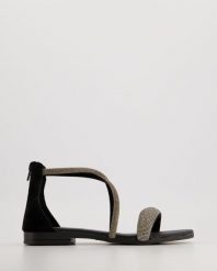 SANDAŁY DAMSKIE 8302 CA-ST NERO. Sandały Venezia, bez wzorów, ze skóry, bez obcasa, bez zapięcia. Za 359.00 zł.