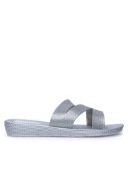 JENNY Klapki WFA2743-1 Srebrny. Szare klapki Jenny, bez wzorów, z syntetyku, bez obcasa, bez zapięcia. Za 39.99 zł.