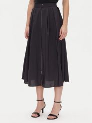 DKNY Spódnica trapezowa P5AN7A13 Czarny Loose Fit. Czarne spódnice DKNY, bez wzorów, z syntetyku, trapezowe. Za 299.99 zł.
