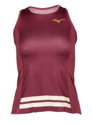 Mizuno Top sportowy w kolorze czerwonym rozmiar: M. Czerwone topy sportowe Mizuno, m, bez wzorów, z materiału, outdoorowe. Za 79.21 zł.