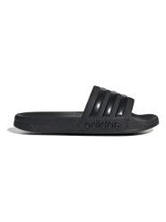 Adidas Klapki "Adilette Shower" w kolorze czarnym rozmiar: 50. Czarne klapki adidas, bez wzorów, klasyczne, z otwartym noskiem, bez obcasa, bez zapięcia. Za 82.99 zł.