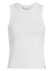 Calvin Klein Top w kolorze białym rozmiar: M. Białe topy Calvin Klein, m, bez wzorów, bez kołnierzyka, bez ramiączek. Za 113.99 zł.