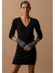 Perfect Cashmere Kaszmirowa sukienka "Joy" w kolorze czarnym rozmiar: S. Czarne sukienki Perfect Cashmere, s, bez wzorów, z kaszmiru, bez kołnierzyka, bez ramiączek, maxi. Za 477.45 zł.