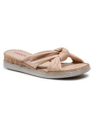 Lasocki Klapki S425 Beżowy. Brązowe klapki Lasocki, bez wzorów, ze skóry, bez obcasa, bez zapięcia. Za 159.99 zł.