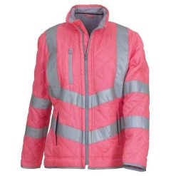 Kurtka Damska Kensington Fleece Lined HiVis Lady Fit Padded Jacket. Czerwone kurtki YOKO, xl, bez wzorów, z puchu, bez kaptura. Za 353.99 zł.