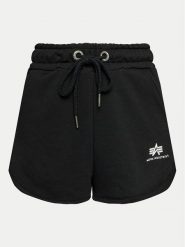 Alpha Industries Szorty sportowe Basic 116054 Czarny Regular Fit. Czarne szorty sportowe Alpha Industries, bez wzorów, z bawełny. Za 119.99 zł.