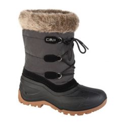 Buty CMP Nietos Low 3Q78956-U901 Śniegowce szare ocieplane czarne. Czarne śniegowce bez wzorów, z syntetyku, za kostkę, bez zapięcia. Za 529.65 zł.