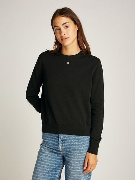 TOMMY JEANS Sweter w kolorze czarnym rozmiar: XXL. Czarne swetry Tommy Jeans, xxl, bez wzorów, z bawełny, bez ramiączek. Za 245.38 zł.