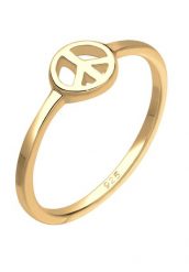 Elli Damskie oświadczenie Symbol Pokoju z pozłacanego srebra próby 925 Sterling Silver Pierścionki 1 ct. Szare pierścionki Elli, pozłacane. Za 293.99 zł.