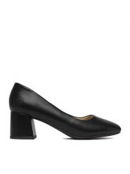Rieker Czółenka CEO-44750-04 Czarny. Czarne czółenka Rieker, bez wzorów, ze skóry, bez obcasa, bez zapięcia. Za 349.99 zł.