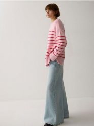 Sweter regular z wiskozą - różowy. Czerwone swetry Reserved, l, bez wzorów, z dzianiny, bez ramiączek. W wyprzedaży za 49.99 zł.