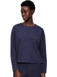 Triumph Bluza w kolorze granatowym rozmiar: 40. Niebieskie bluzy Triumph, bez wzorów, prążkowane, bez ramiączek, bez kaptura. Za 96.14 zł.