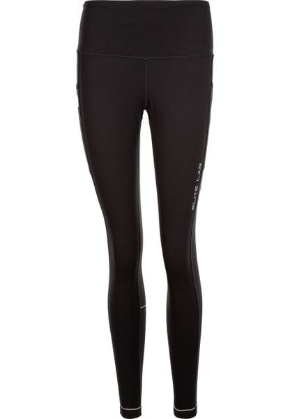 Damskie rajstopy uciskowe Elite Lab Run Elite X1. Czarne rajstopy ELITE LAB, bez wzorów, z materiału. Za 161.50 zł.