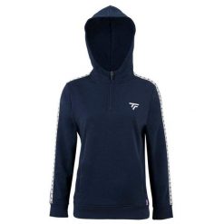 Bluza damska z kapturem Tecnifibre. Niebieskie bluzy TECNIFIBRE, bez wzorów, z kapturem, tenisowe. W wyprzedaży za 230.00 zł.