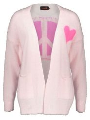 Miss goodlife Kardigan "Peace" w kolorze jasnoróżowym rozmiar: S. Różowe swetry miss goodlife, s, bez wzorów, z wełny, bez ramiączek. Za 208.99 zł.