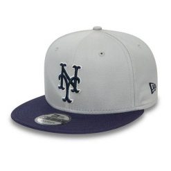Czapka typu snapback New Era MLB New York Mets. Szare czapki z daszkiem New Era, bez wzorów. W wyprzedaży za 135.50 zł.