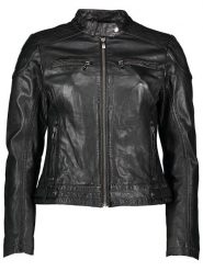 Buffalo Skórzana kurtka w kolorze czarnym rozmiar: 36. Czarne kurtki Buffalo, bez wzorów, z materiału, bez kaptura. Za 327.87 zł.