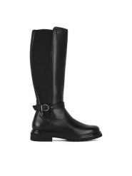 U.S. Polo Assn. Kozaki GUILIA001W/DLE1 Czarny. Czarne kozaki U.S. Polo Assn., bez wzorów, ze skóry, bez obcasa, na płaskiej podeszwie, bez zapięcia. Za 579.99 zł.