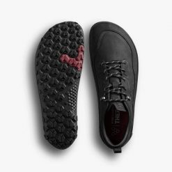 Buty damskie Vivobarefoot TRACKER LEATHER LOW WOMENS OBSIDIAN (209534-03). Czarne buty trekkingowe VIVOBAREFOOT, bez wzorów, bez zapięcia, trekkingowe. Za 549.00 zł.