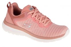 Buty sportowe Sneakersy damskie, Skechers Bountiful - Quick Path. Czerwone buty treningowe Skechers, bez wzorów, z materiału, przed kostkę, bez zapięcia, trekkingowe. Za 169.00 zł.