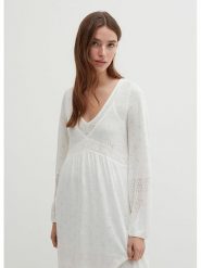 STEFANEL Sukienka w kolorze białym rozmiar: M. Białe sukienki Stefanel, m, bez wzorów, bez kołnierzyka, bez ramiączek, midi. Za 201.08 zł.