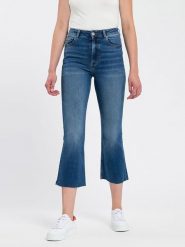 Cross Jeans Dżinsy - Flare fit - w kolorze niebieskim rozmiar: W31. Niebieskie jeansy Cross Jeans, z aplikacjami, z jeansu, klasyczne, z podwyższonym stanem. Za 109.52 zł.