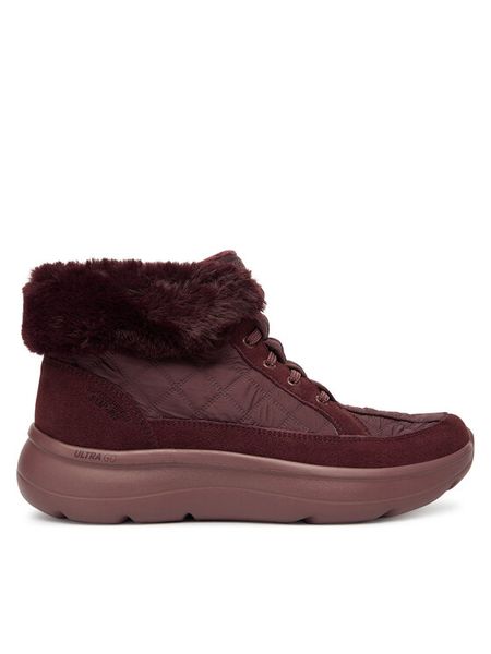Skechers Trzewiki 144841/BURG Bordowy. Czerwone botki Skechers, bez wzorów, z materiału, bez obcasa, na płaskiej podeszwie, bez zapięcia. Za 305.99 zł.