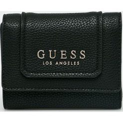 Guess Jeans - Portfel. Czarne portfele Guess Jeans, z aplikacjami, z jeansu. Za 259.90 zł.