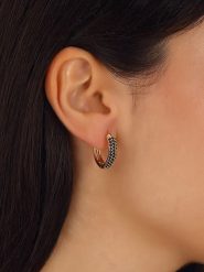 Nakkash Pozłacane kolczyki-kreole z cyrkoniami rozmiar: onesize. Żółte kolczyki Nakkash, z cyrkonią, pozłacane. Za 56.79 zł.