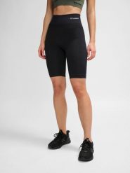 Szorty damskie Hummel hmlclea cycling. Czarne szorty sportowe Hummel, bez wzorów, z dzianiny, rowerowe. Za 196.00 zł.