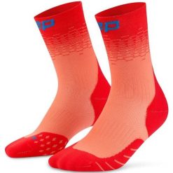 Damskie skarpety kompresyjne sportowe do połowy łydki CEP Core Run. Czerwone skarpetki CEP, bez wzorów, z elastanu. Za 84.00 zł.