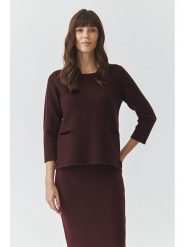 TATUUM Sweter w kolorze bordowym rozmiar: S. Brązowe swetry Tatuum, s, bez wzorów, bez ramiączek. Za 117.73 zł.