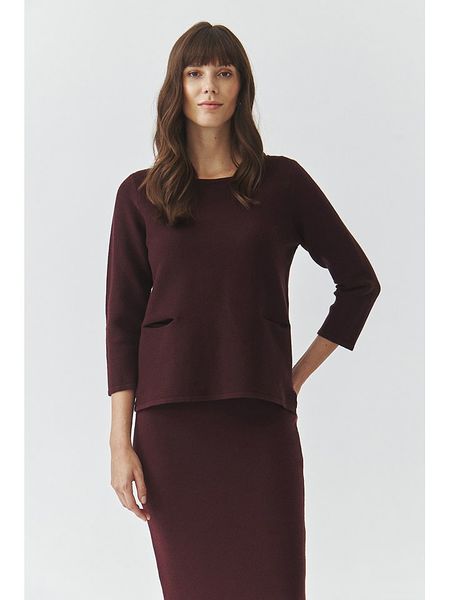 TATUUM Sweter w kolorze bordowym rozmiar: S. Brązowe swetry Tatuum, s, bez wzorów, bez ramiączek. Za 117.73 zł.