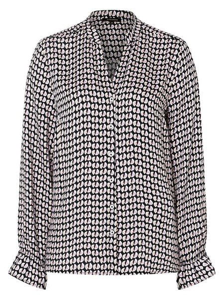 More & More Bluzka w kolorze czarno-beżowym rozmiar: 34. Brązowe bluzki More & More, s, bez wzorów, z wiskozy, klasyczne, bez kołnierzyka, bez ramiączek. Za 86.99 zł.